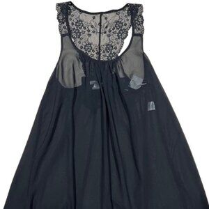 Linea Donatella Babydoll Nightgown Lingerie/Slip Dress with bow and lace Size M